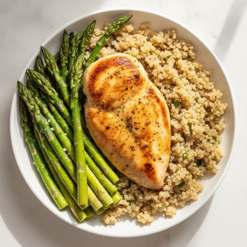 Pan-Seared Chicken with Roasted Asparagus