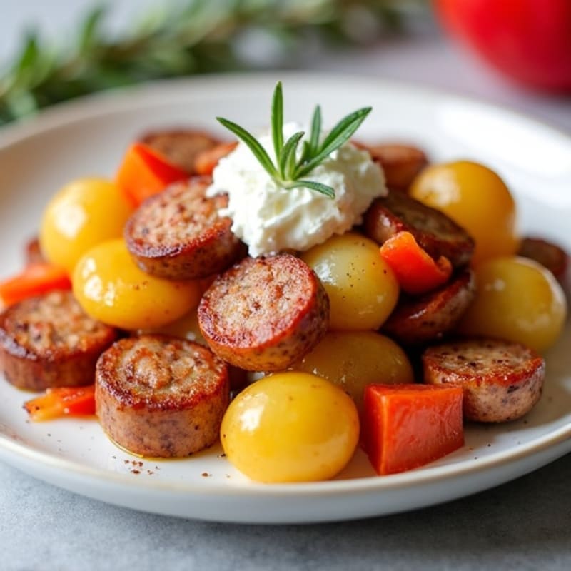 Crispy Roasted Sausage and Potato Casserole