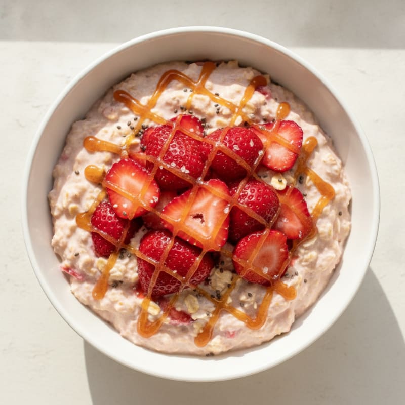 Strawberry Shortcake Overnight Oats