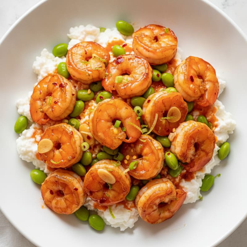 Sweet Chili Shrimp and Edamame Bowl