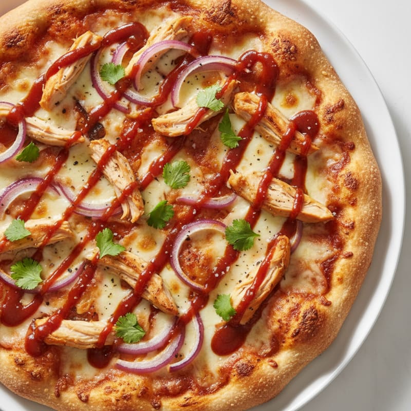 Crispy BBQ Chicken and Caramelized Onion Pizza