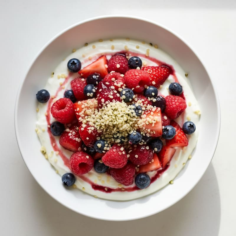 Creamy Greek Yogurt Protein Parfait with Mixed Berries