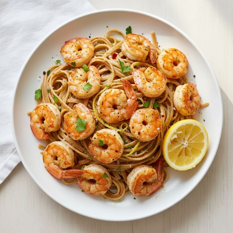 Garlic Butter Shrimp Scampi with Linguine