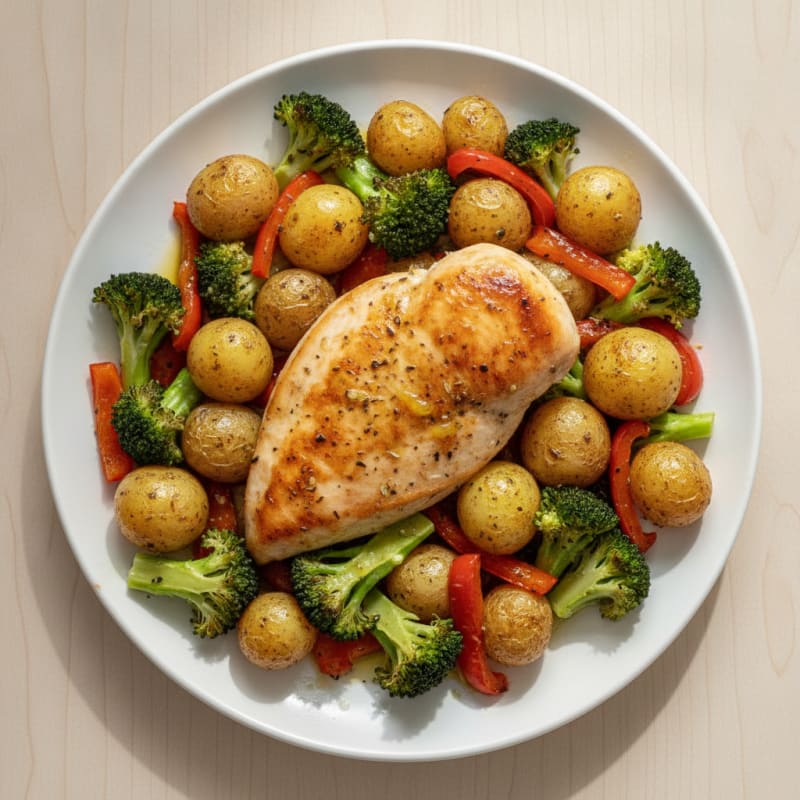 Sheet Pan Lemon Herb Chicken and Veggies