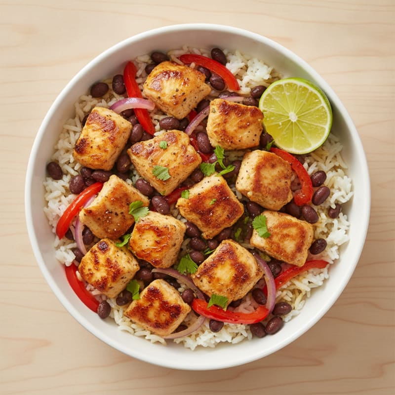 Chicken and Black Bean Rice Bowl