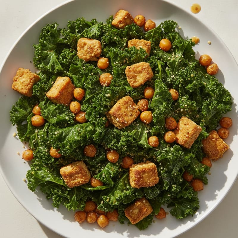 Maple-Kissed Greens with Chickpea Medley