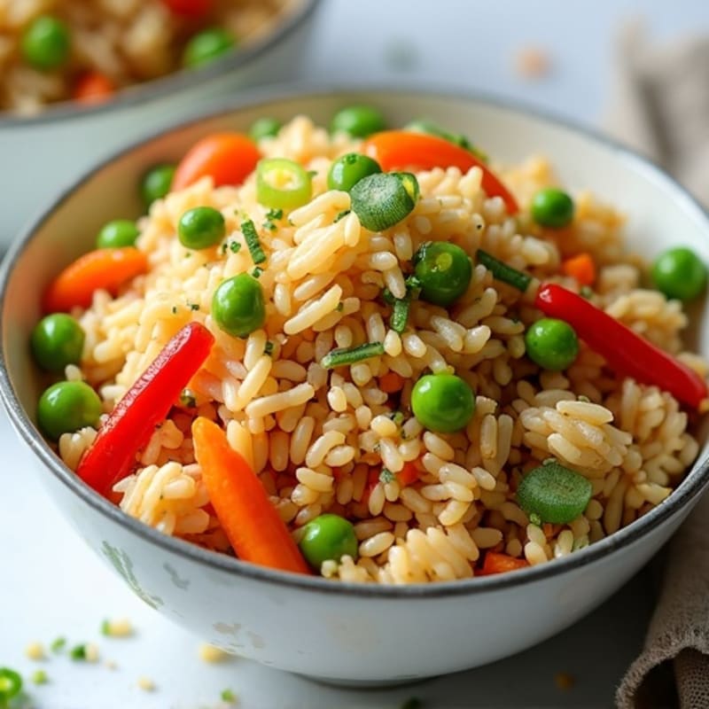 Healthy Chicken Fried Rice with Crisp Vegetables