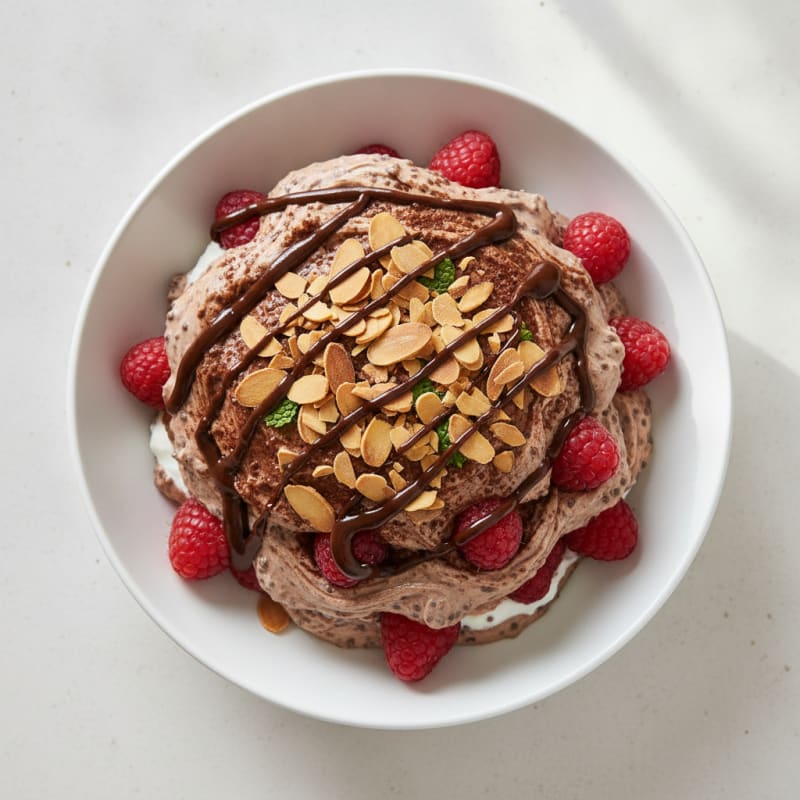 High-Protein Chocolate Chia Parfait
