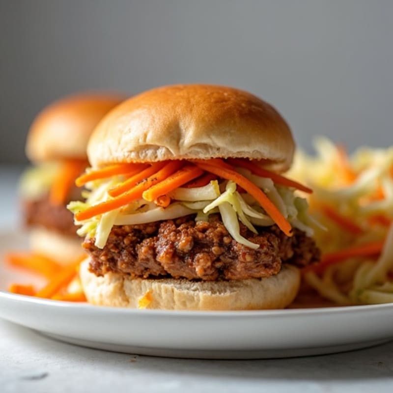 Lean Pulled Pork Sliders with Crunchy Slaw