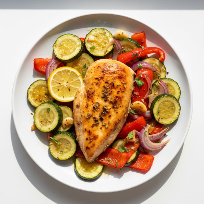 Herb-Roasted Chicken with Roasted Vegetables