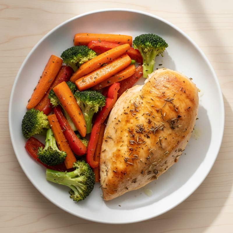 Herb-Roasted Chicken with Roasted Vegetables