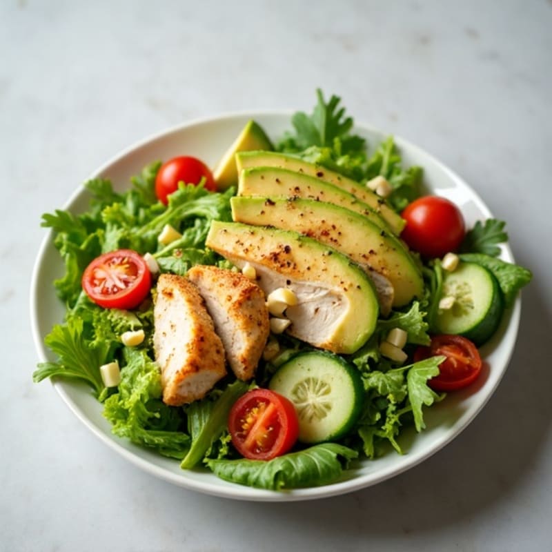Crisp Avocado and Fresh Greens Salad
