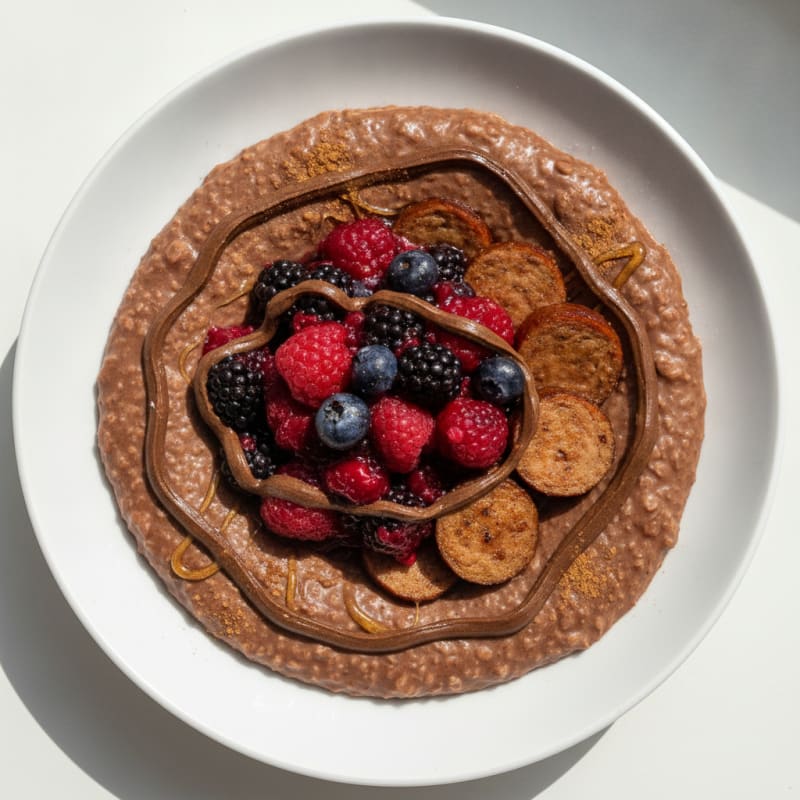 Berry Chocolate Protein Cream of Wheat Bowl