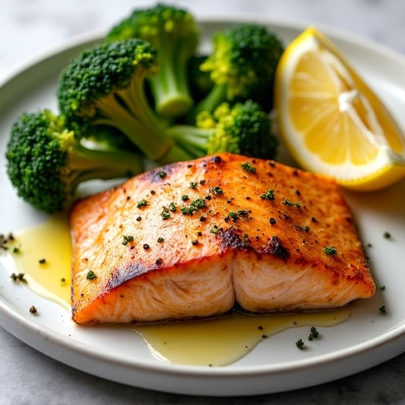 Sheet Pan Lemon-Garlic Salmon and Crispy Roasted Broccoli