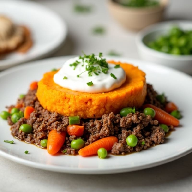 Savory Lean Beef Shepherd's Pie with Creamy Sweet Potato Topping