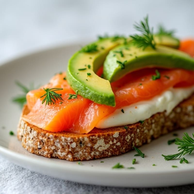 Open-Face Herb-Crusted Smoked Salmon Toast