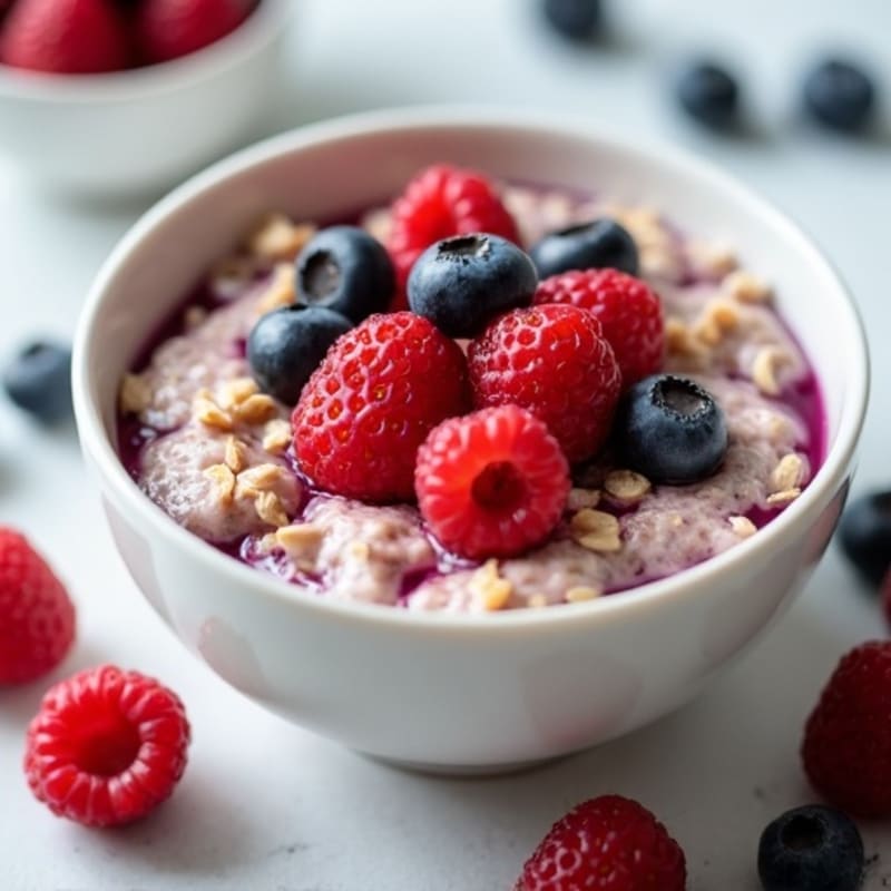 Protein-Packed Vanilla Berry Overnight Oats