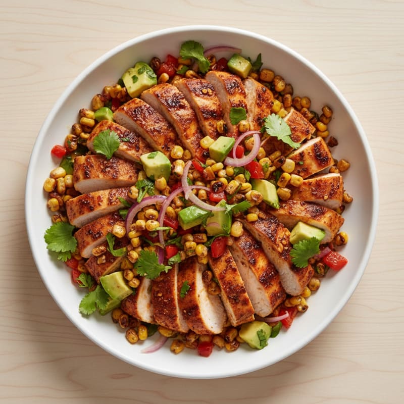 Spicy Chipotle Chicken with Charred Corn Salsa