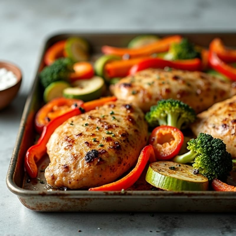 Sheet Pan Roasted Chicken and Crispy Vegetables
