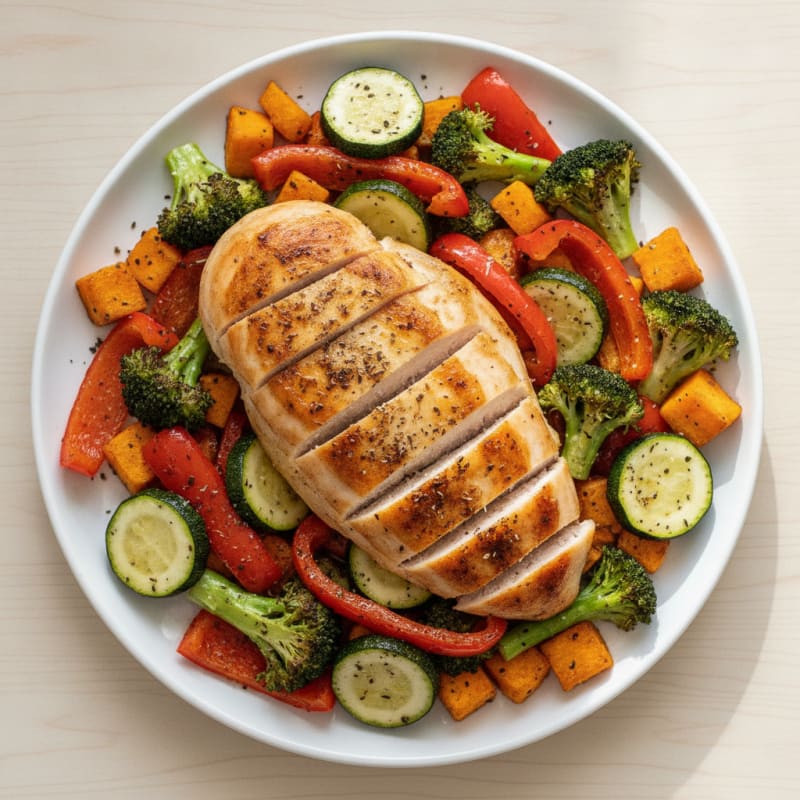 Chicken and Roasted Vegetable Medley