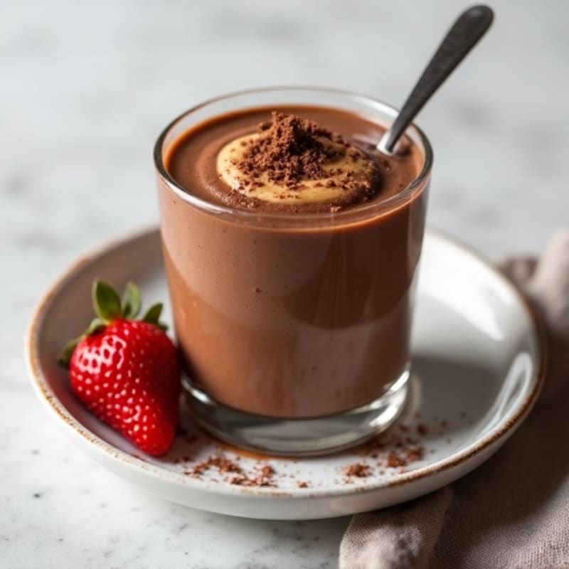 Silky Chocolate Protein Pudding with Almond Butter Swirl
