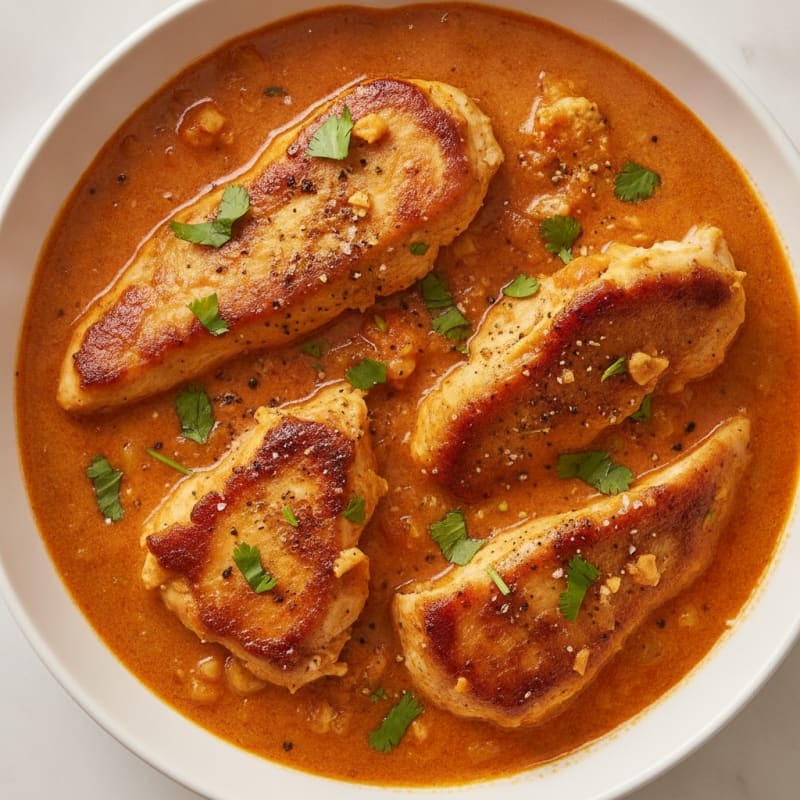 Indian Spiced Chicken with Tomato Cream Sauce