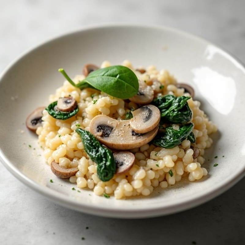 Healthy Creamy Mushroom Risotto