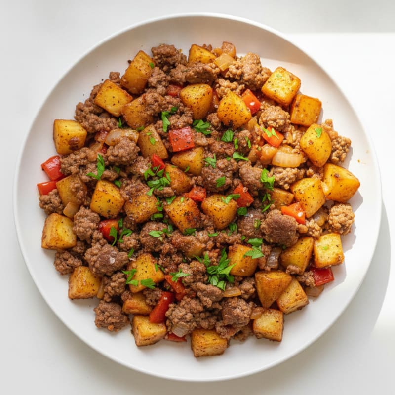 Savory Ground Beef and Potato Skillet