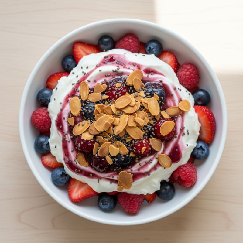 Creamy Greek Yogurt Protein Parfait with Mixed Berries