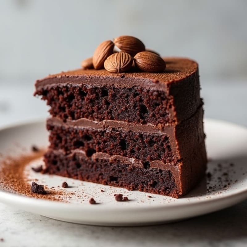 Protein-Rich Dark Chocolate Almond Flour Cake