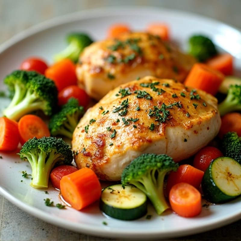 Sheet Pan Lemon Herb Chicken with Crispy Roasted Vegetables