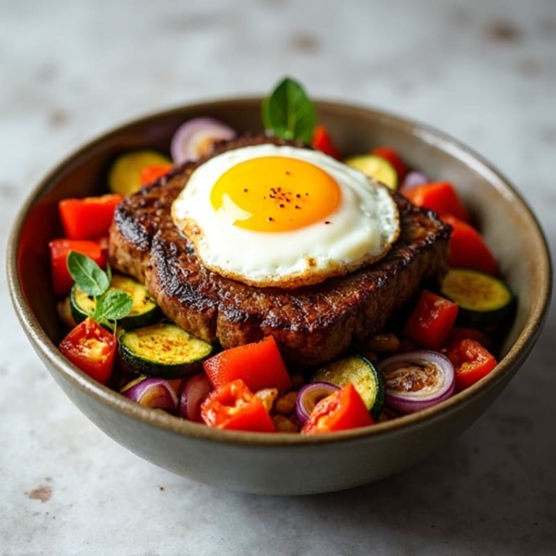 Seared Steak and Roasted Vegetable Bowl