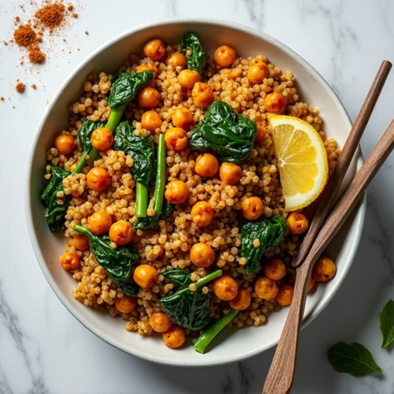 Crispy Spiced Lentil and Quinoa Power Bowl