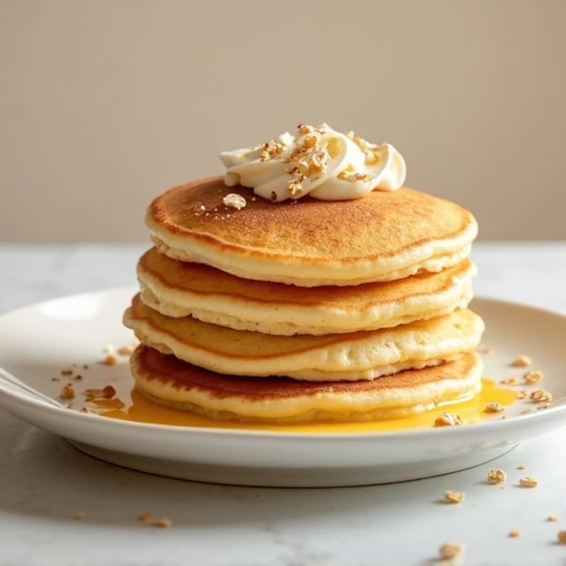 Fluffy Oat-Cottage Cheese Pancakes
