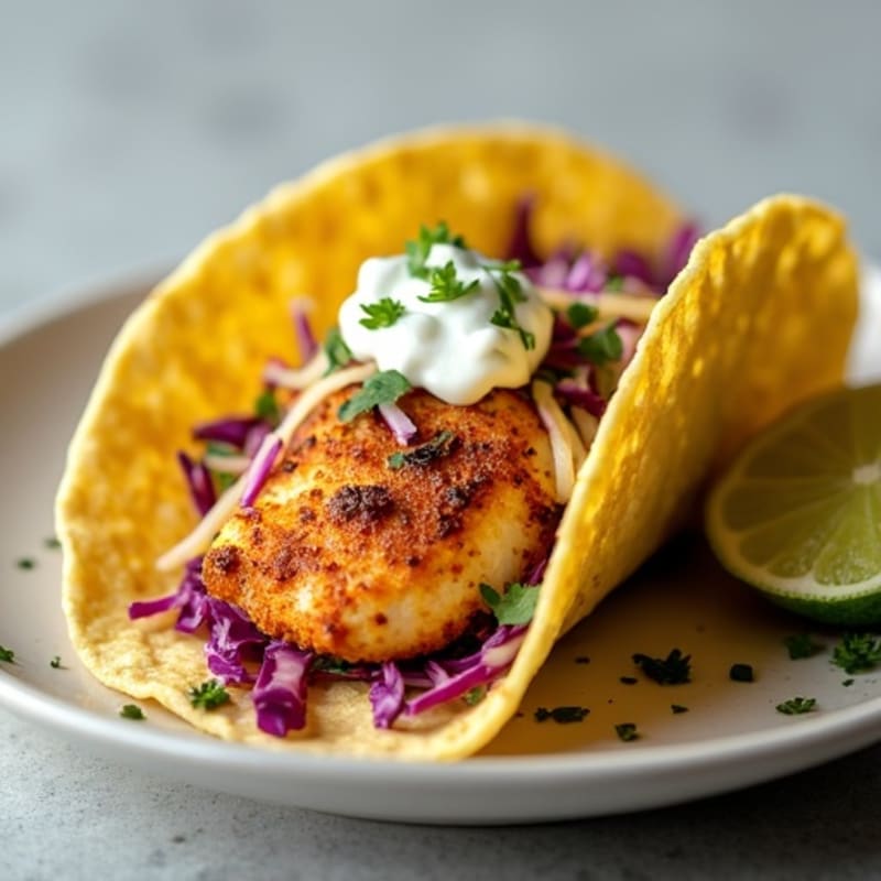 Crispy Baked Fish Tacos with Lime Slaw