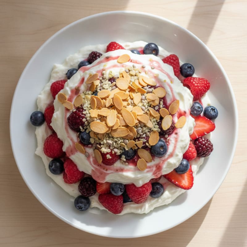 Greek Yogurt Protein Parfait with Berries
