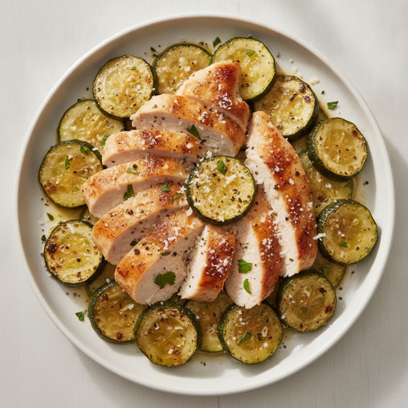 Roasted Zucchini with Herbs and Parmesan