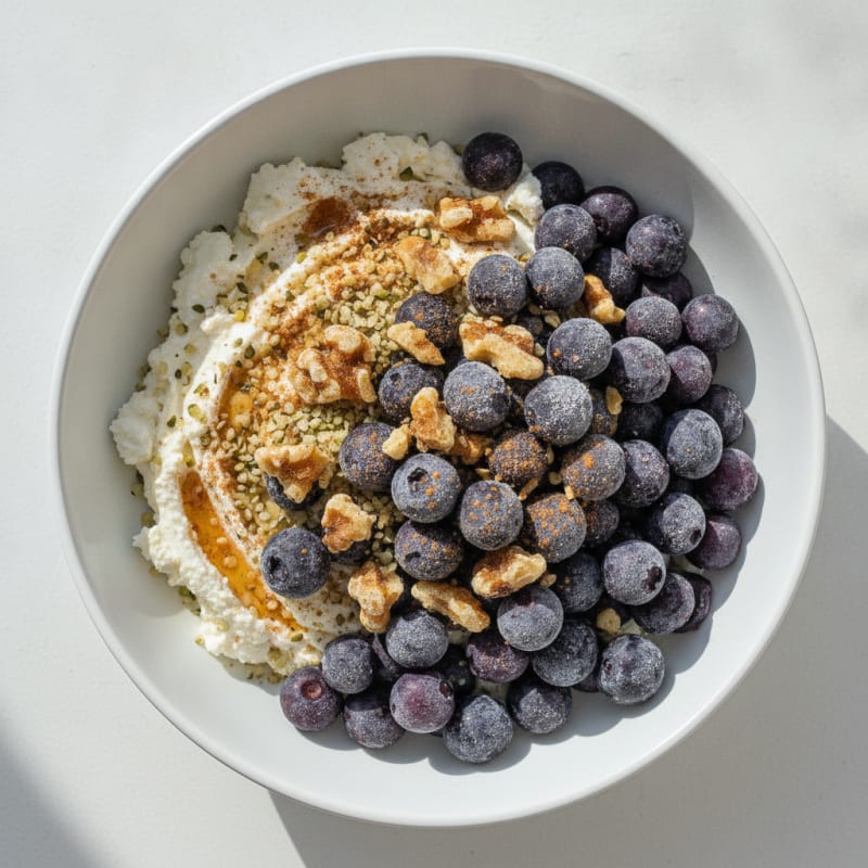 Blueberry Cottage Cheese Power Bowl