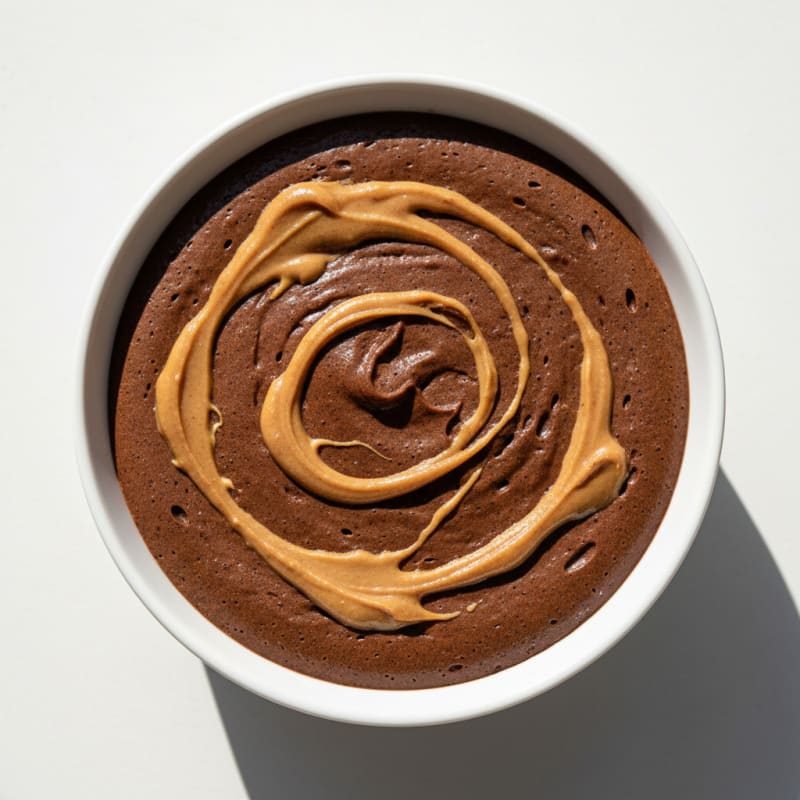 Silky Chocolate Protein Pudding with Peanut Butter Swirl