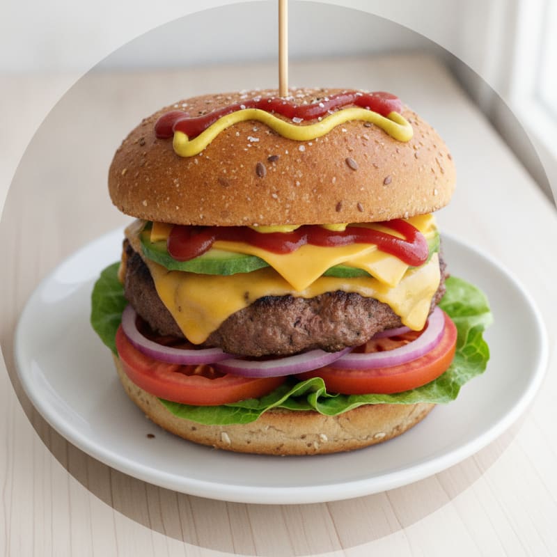 Classic Beef Burger with all the Fixings
