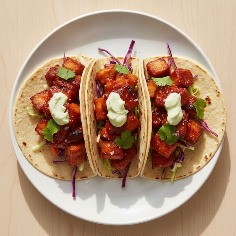 Spicy Gochujang Pork Belly Tacos