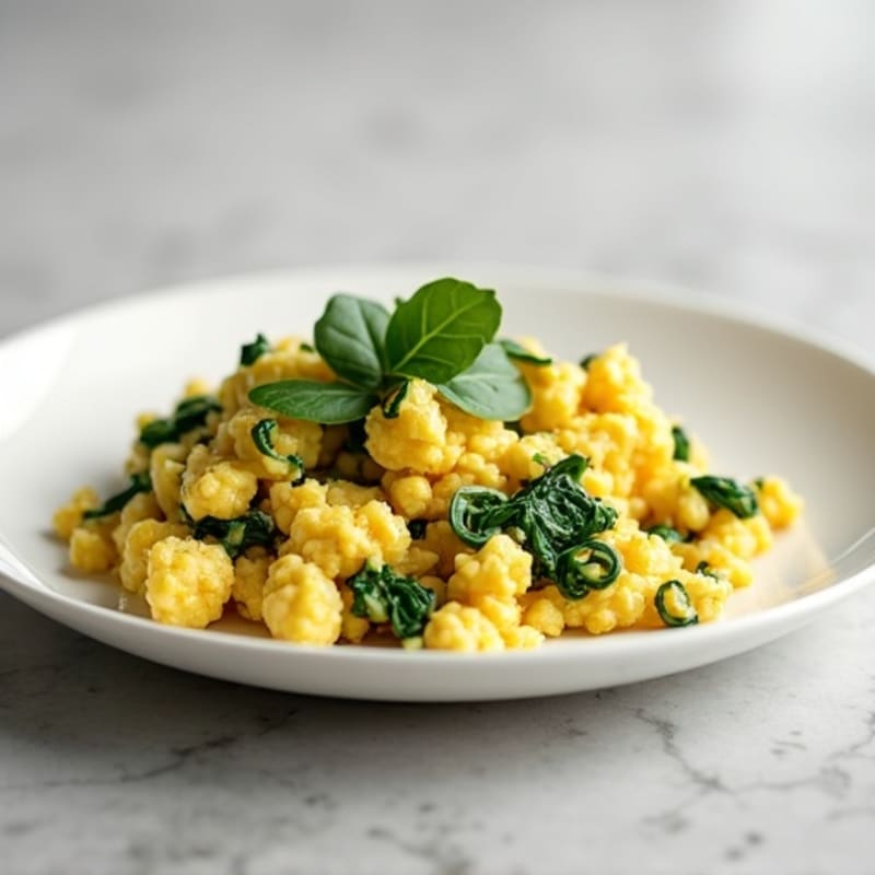 Egg White and Turkey Spinach Scramble