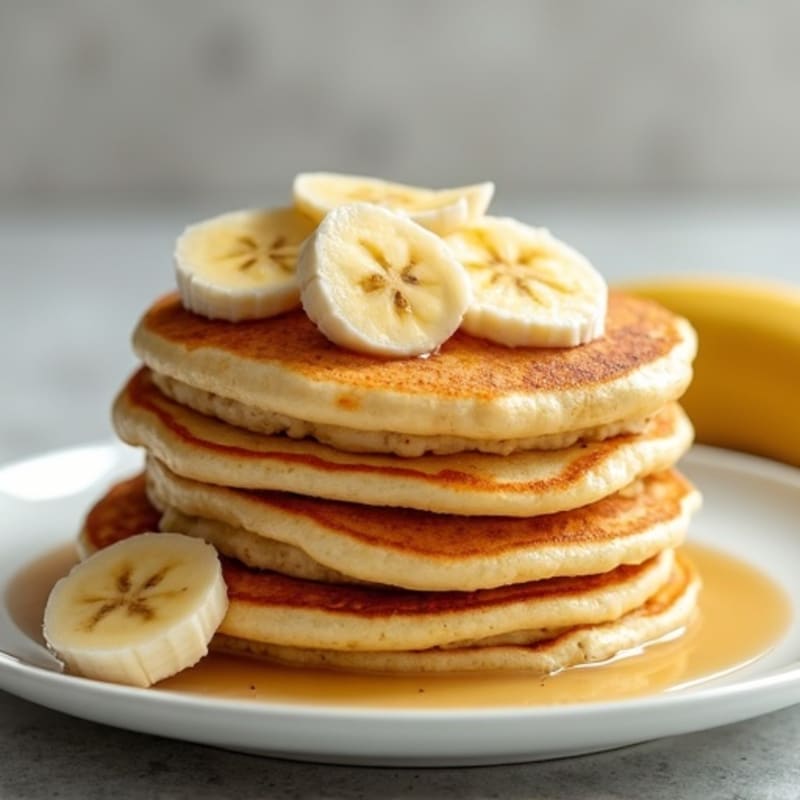 Healthy Fluffy Cottage Cheese Banana Pancakes