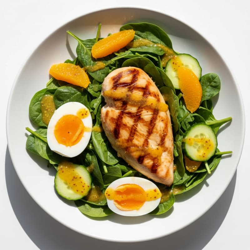 Grilled Chicken Breast with Mixed Greens and Citrus Vinaigrette