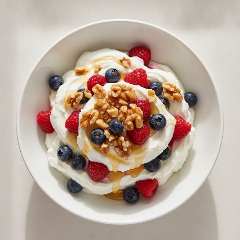 Greek Yogurt Protein Parfait with Mixed Berries