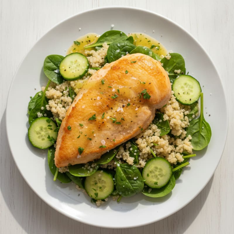 Oven-Baked Chicken and Quinoa Salad