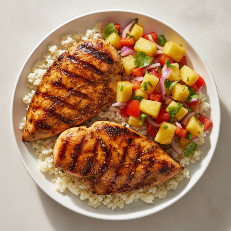 Jerk Chicken with Pineapple Salsa