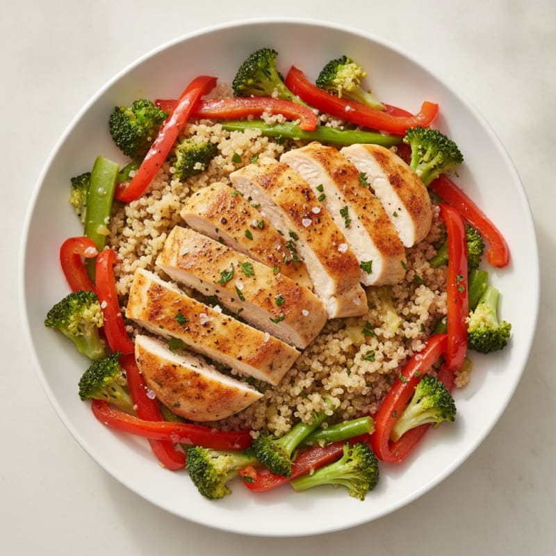 Lemon Herb Chicken and Veggie Bowl