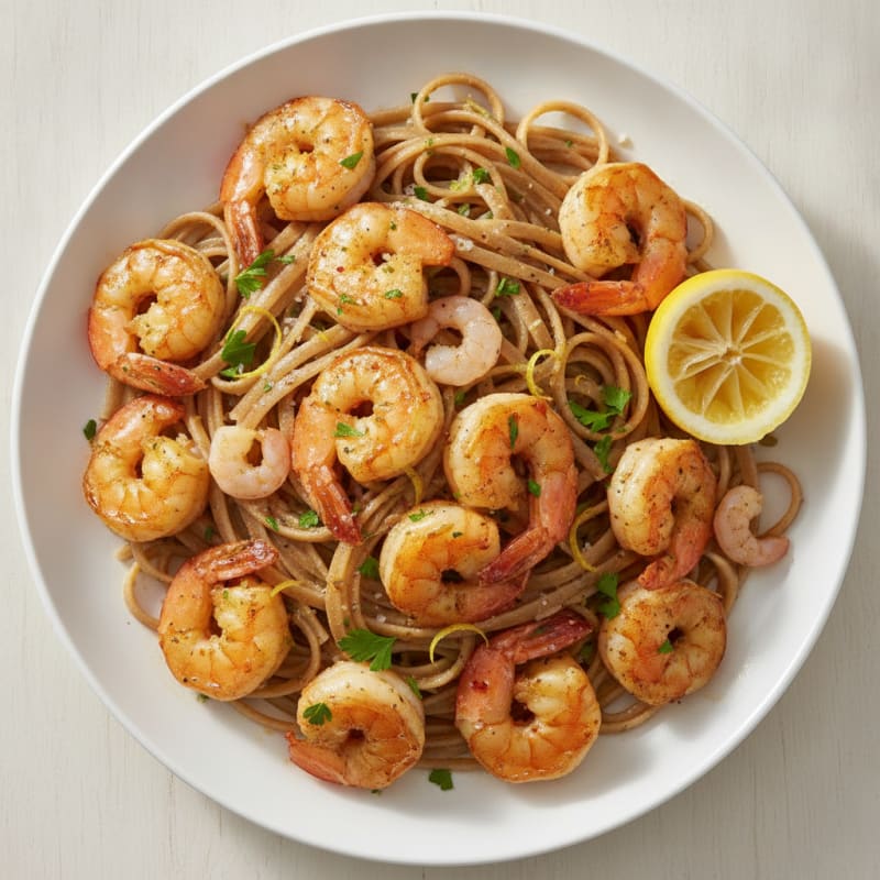 Garlic Butter Shrimp Scampi with Linguine
