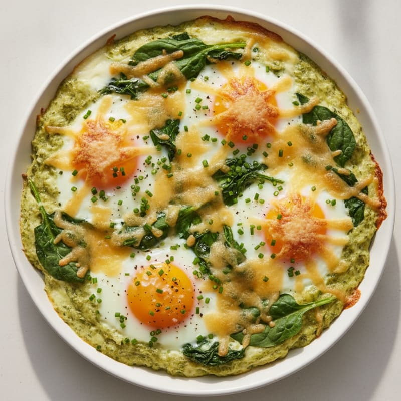 Baked Eggs with Herbs and Cheese